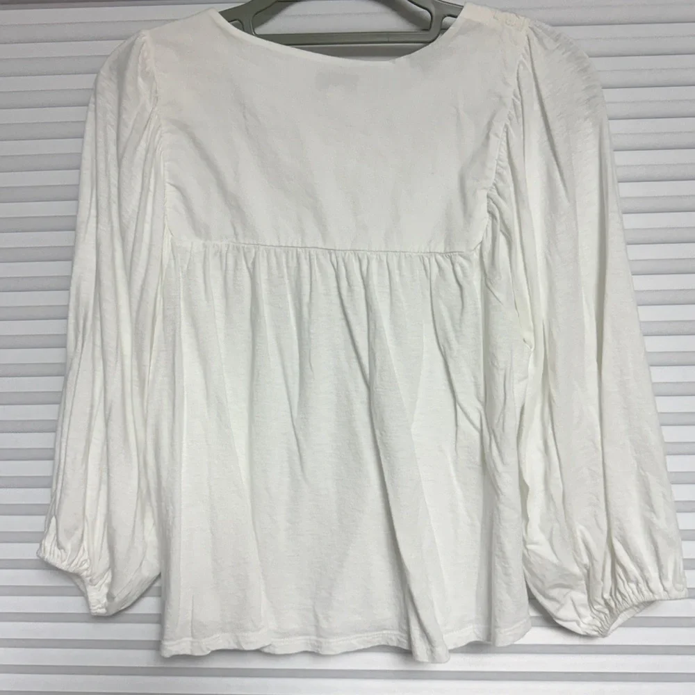 Lucky Brand Embroidered Cotton Top - Picture 2 of 8